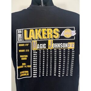 Mitchell & Ness magic Johnson Los Angeles Lakers Graphic T-Shirt Black Hardwood